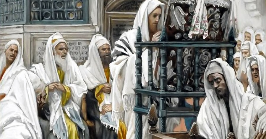 Jesus Unrolls the Book in the Synagogue James Tissot 1894